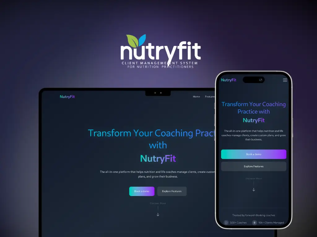 NutryFit – Plateforme pour coachs en nutrition et bien-être